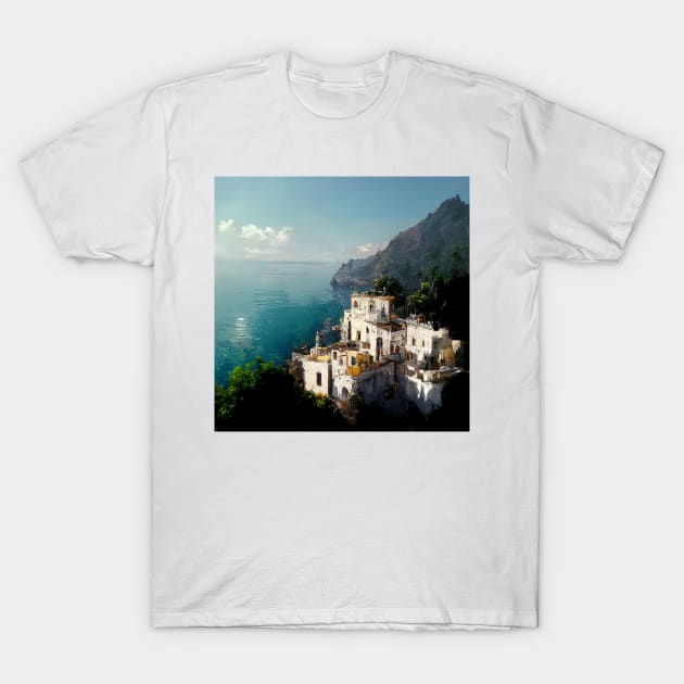 Golden sun on the Amalfi Coast II T-Shirt by RoseAesthetic